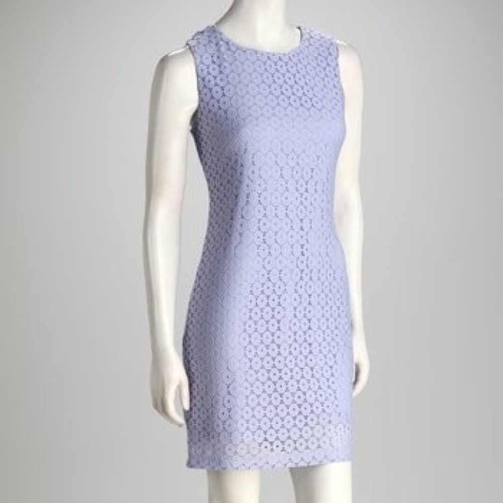 Snap Medium Lilac Eyelet Overlay Sleeveless Mini Dress